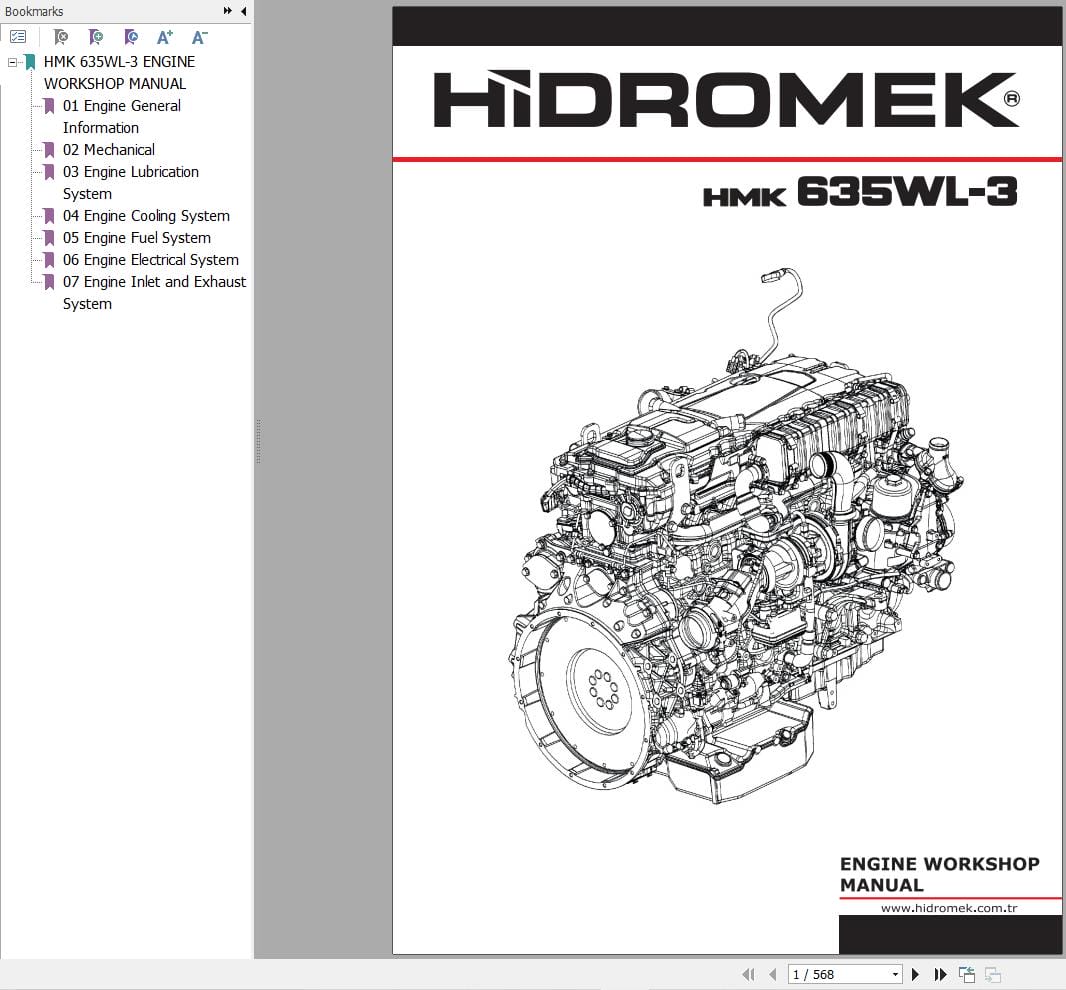 Hidromek Wheel Loader HMK 635WL 3 Engine Workshop Manual (1)