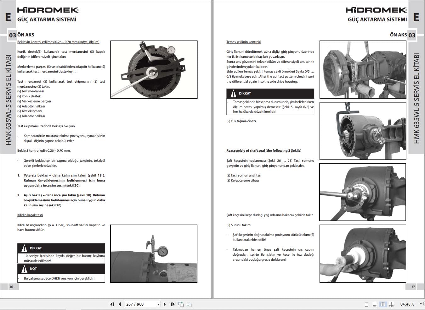 Hidromek Wheel Loader HMK 635WL 5 Workshop Manual TR (2)