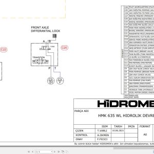 Hidromek Wheel Loader HMK 635WL Hydraulic Diagram (1)