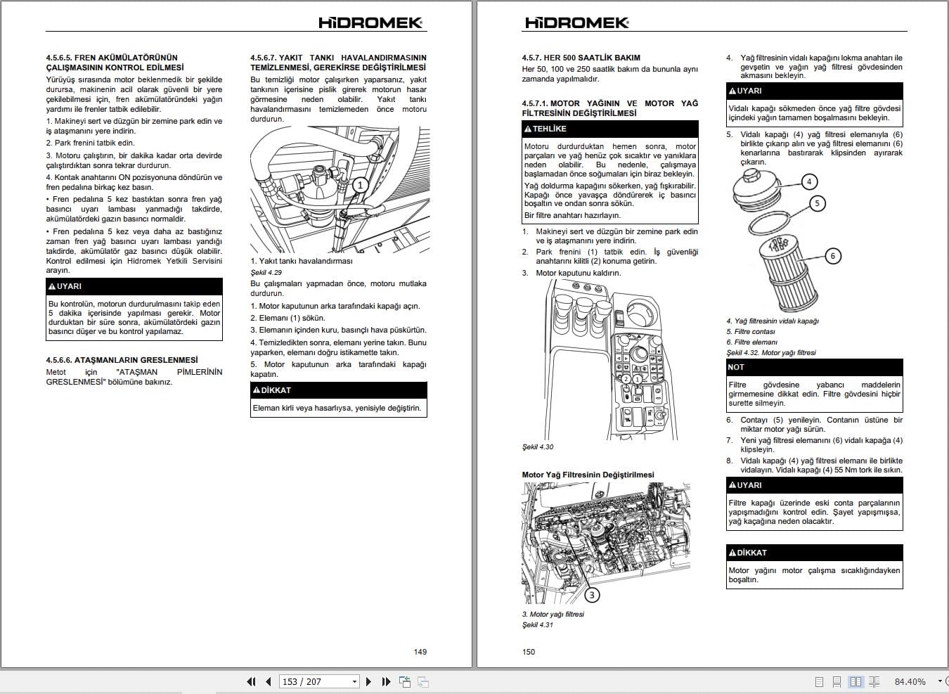 Hidromek Wheel Loader HMK 640 WL 4 Operation Maintenance Manual L227200400 TR (2)