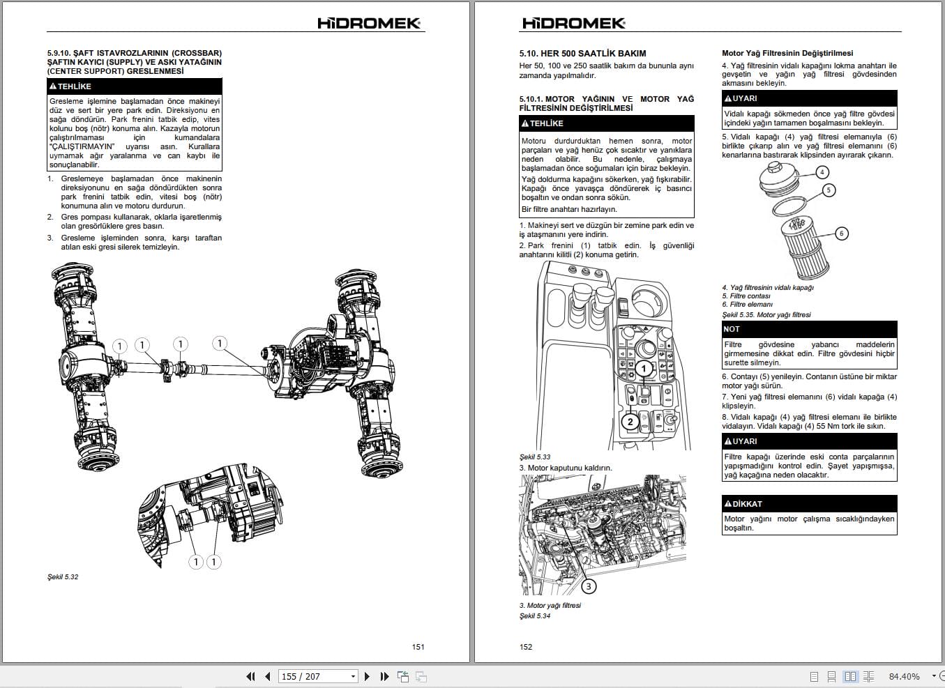 Hidromek Wheel Loader HMK 640 WL 5 Operation Maintenance Manual L227202400 TR (2)