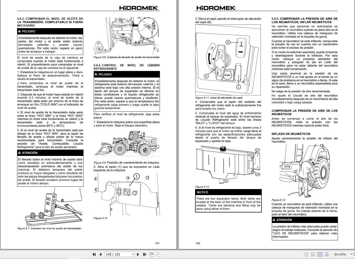 Hidromek Wheel Loader HMK 640 WL 5 Operation Maintenance Manual L227202402 ES (2)
