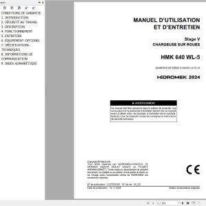 Hidromek Wheel Loader HMK 640 WL 5 Operation Maintenance Manual L227202403 FR (1)
