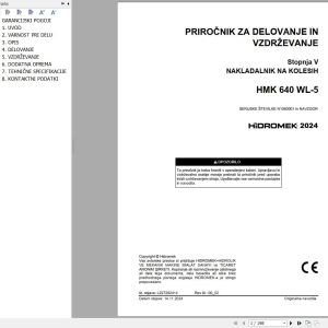 Hidromek Wheel Loader HMK 640 WL 5 Operation Maintenance Manual L227202414 SL (1)