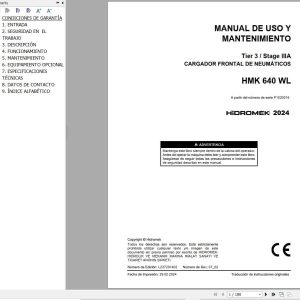 Hidromek Wheel Loader HMK 640 WL Operation Maintenance Manual ES (1)