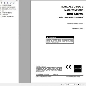 Hidromek Wheel Loader HMK 640 WL Operation Maintenance Manual IT (1)