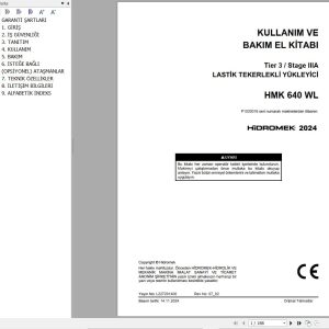 Hidromek Wheel Loader HMK 640 WL Operation Maintenance Manual L227201400 TR (1)