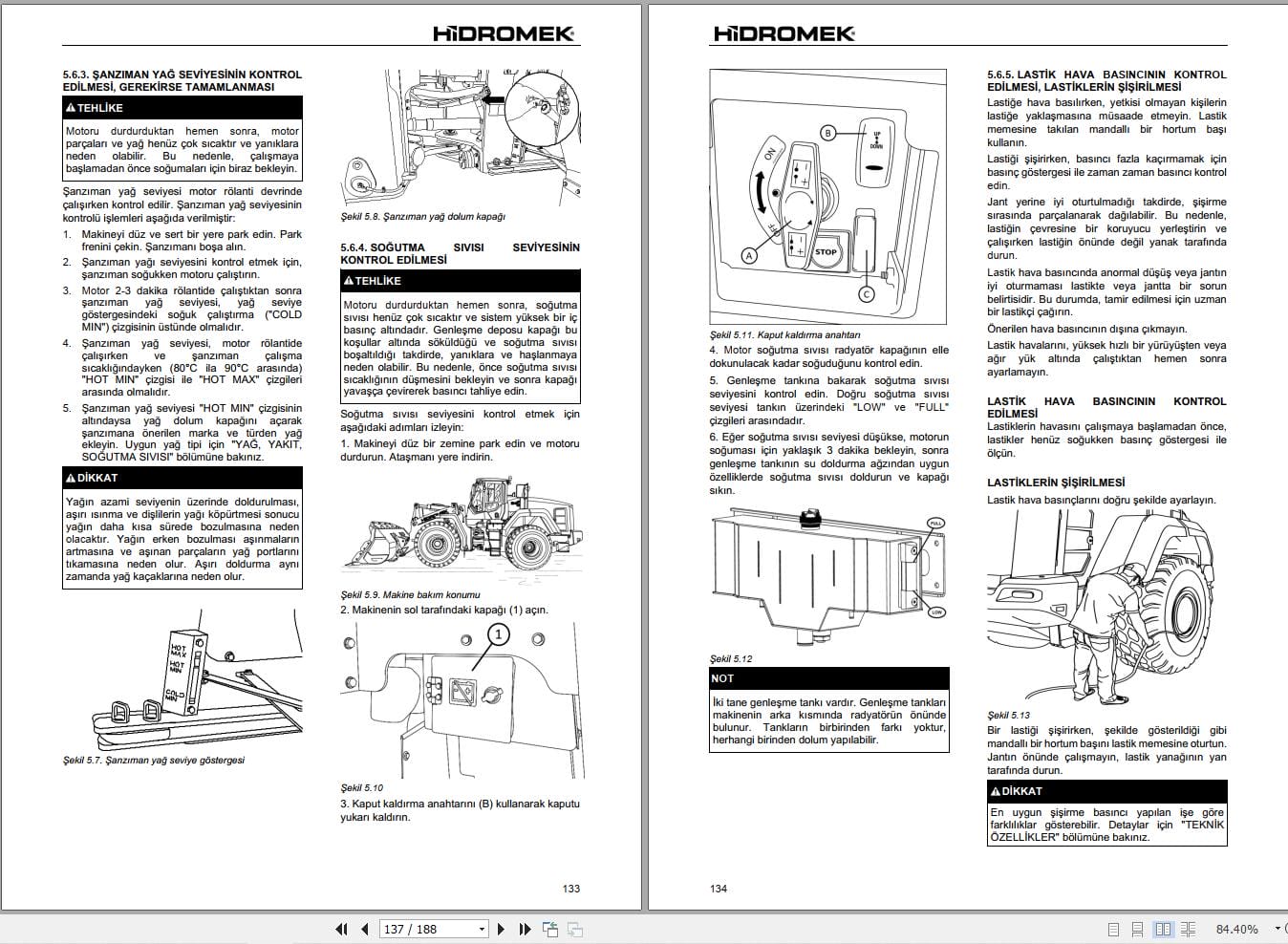 Hidromek Wheel Loader HMK 640 WL Operation Maintenance Manual L227201400 TR (2)