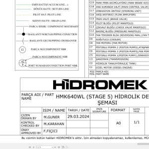 Hidromek Wheel Loader HMK 640WL Hydraulic Diagram (1)