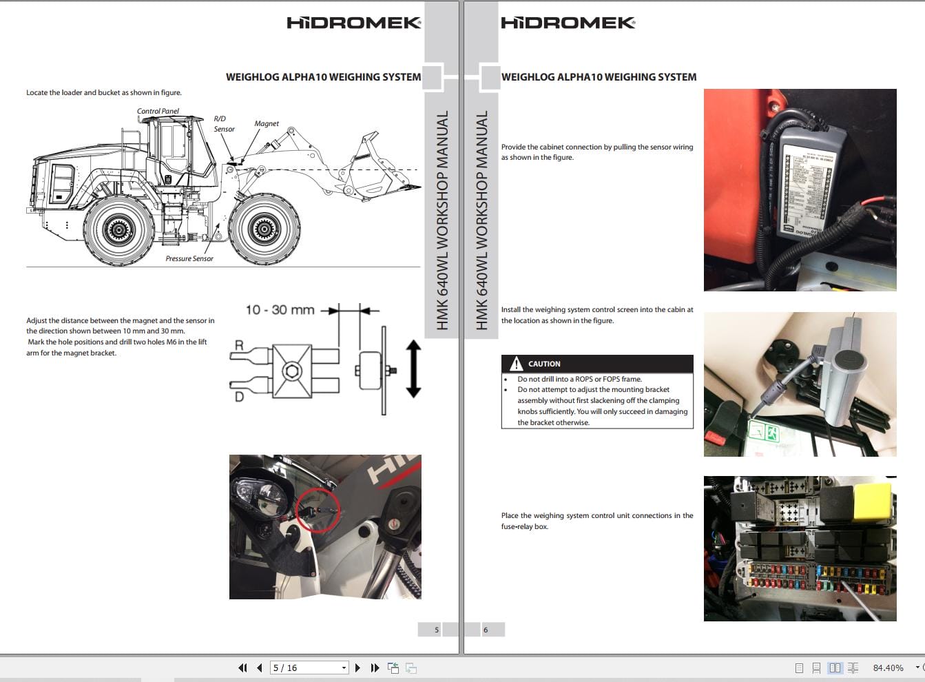 Hidromek Wheel Loader HMK 640WL Weighlog ALPHA10 Weighing System Workshop Manual (2)