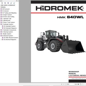 Hidromek Wheel Loader HMK 640WL Workshop Manual L227200501 (1)