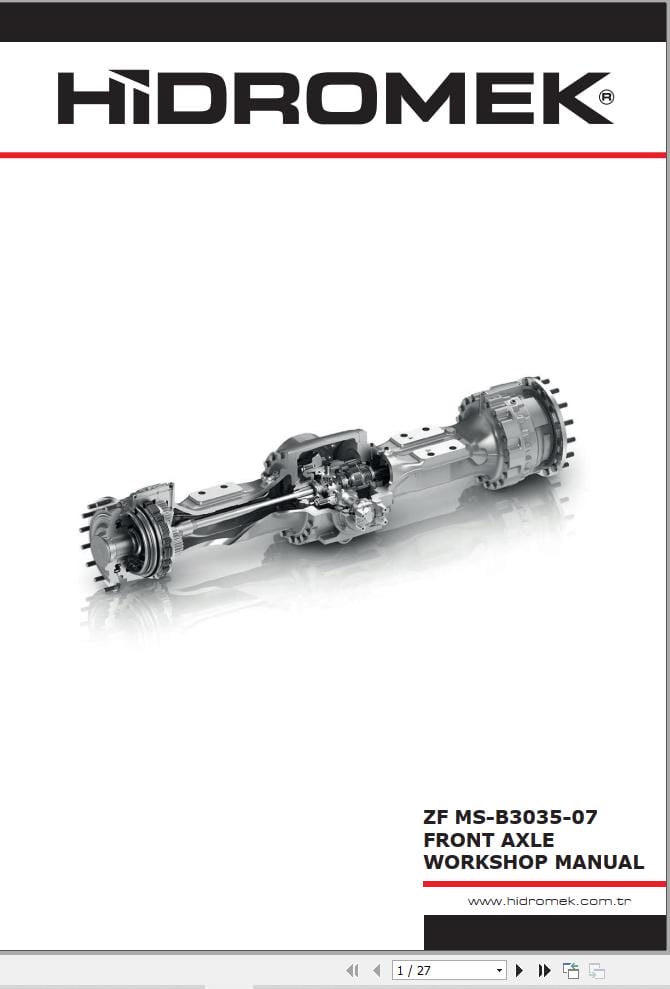 Hidromek ZF Front Axle MS B3035 07 Workshop Manual (1)