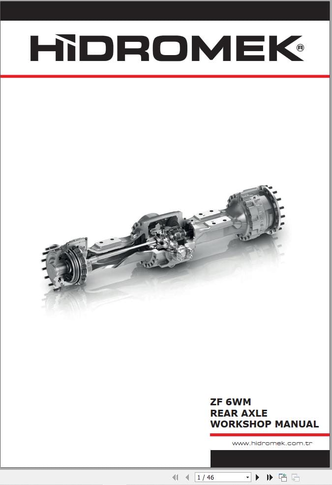 Hidromek ZF Rear Axle 6WM Workshop Manual (1)