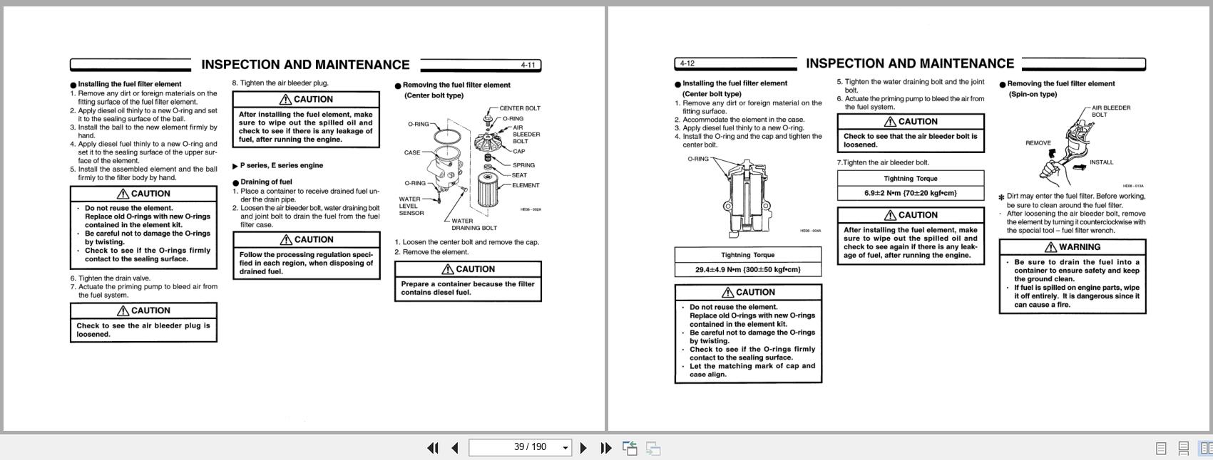 Hino Engine E13C Engine Parts Catalog S2PZ00011ZE02 2008 (2)