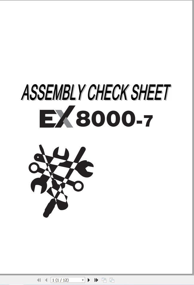 Hitachi Excavator EX 7 Series Assembly Check Sheet (2)