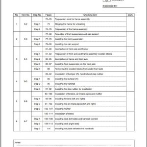 Hitachi Rigid Dump Truck EH 3 Series Assembly Check Sheet (1)
