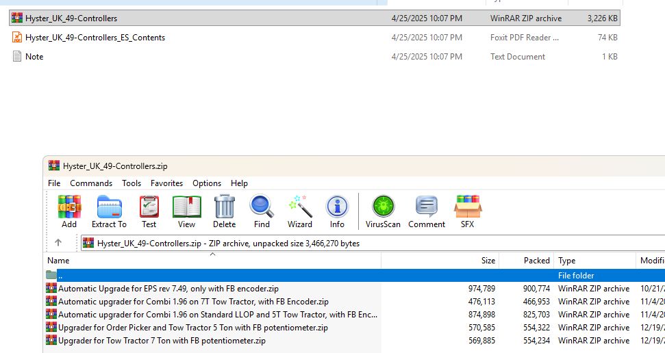 Hyster Forklift Controller Flash Files .Hex 2025 Collection Program 2