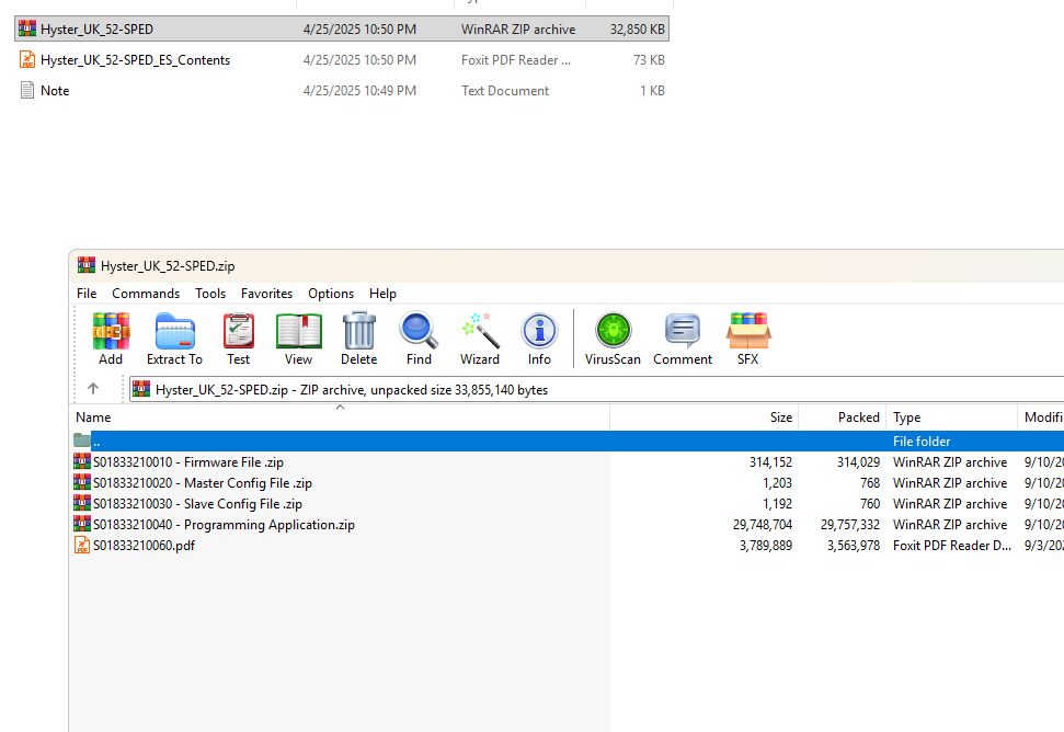 Hyster Forklift Controller Flash Files .Hex 2025 Collection Program 5