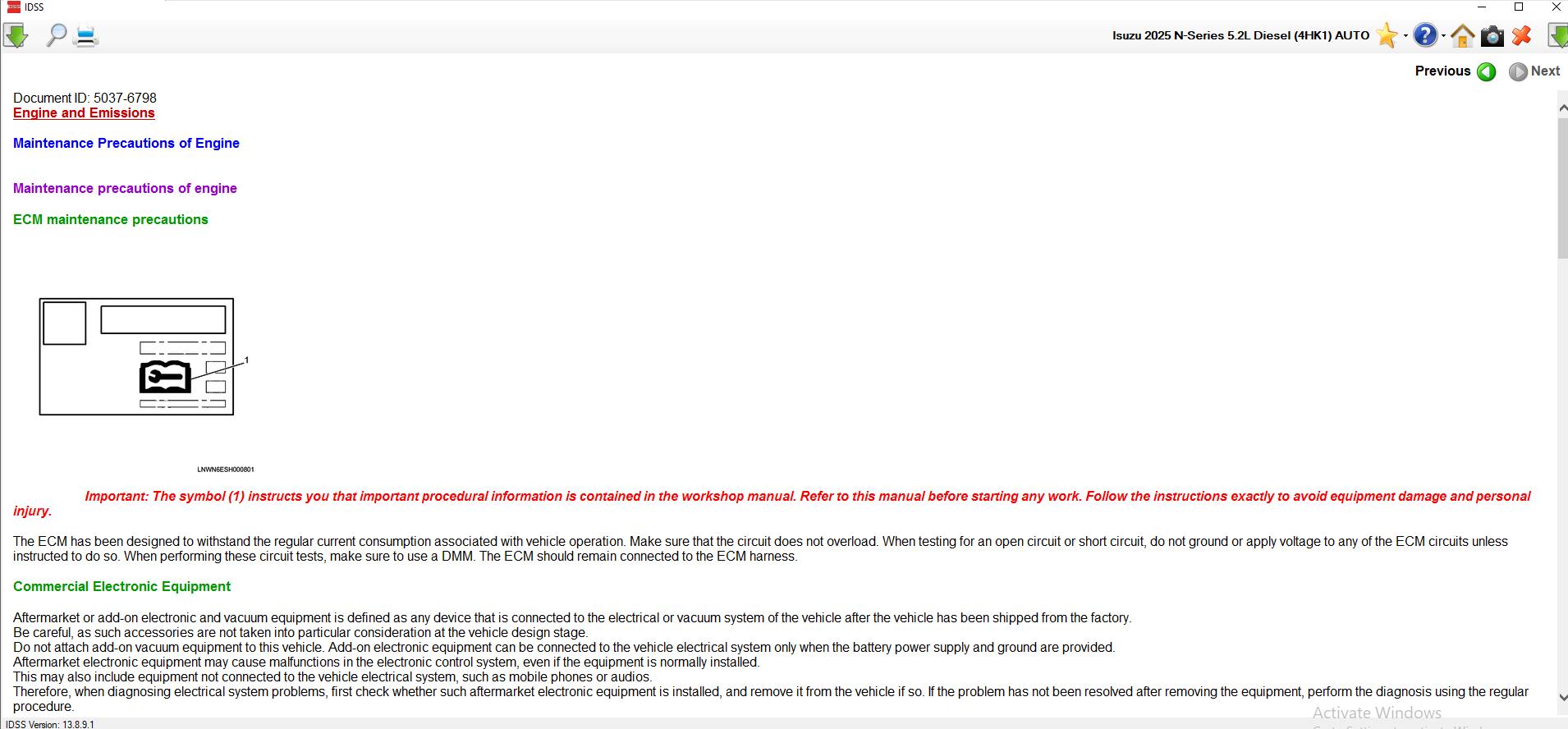 Isuzu IDSS USA 10.2025 Diagnostic Service System 1
