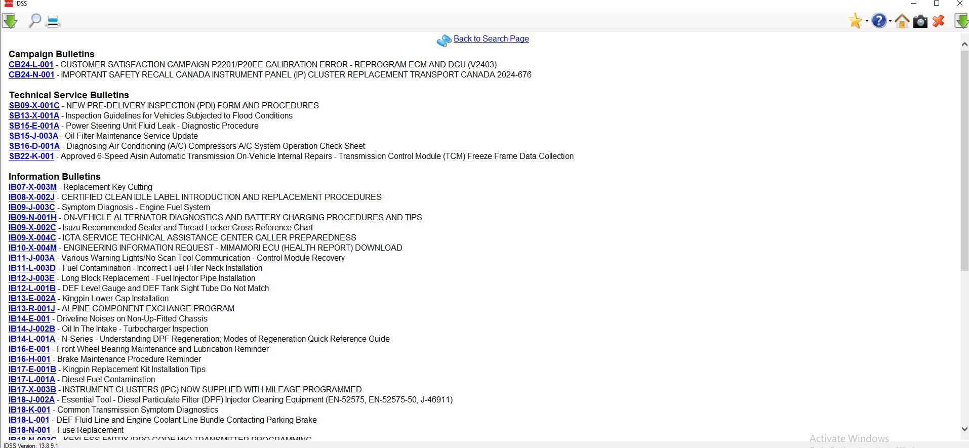 Isuzu IDSS USA 10.2025 Diagnostic Service System 8