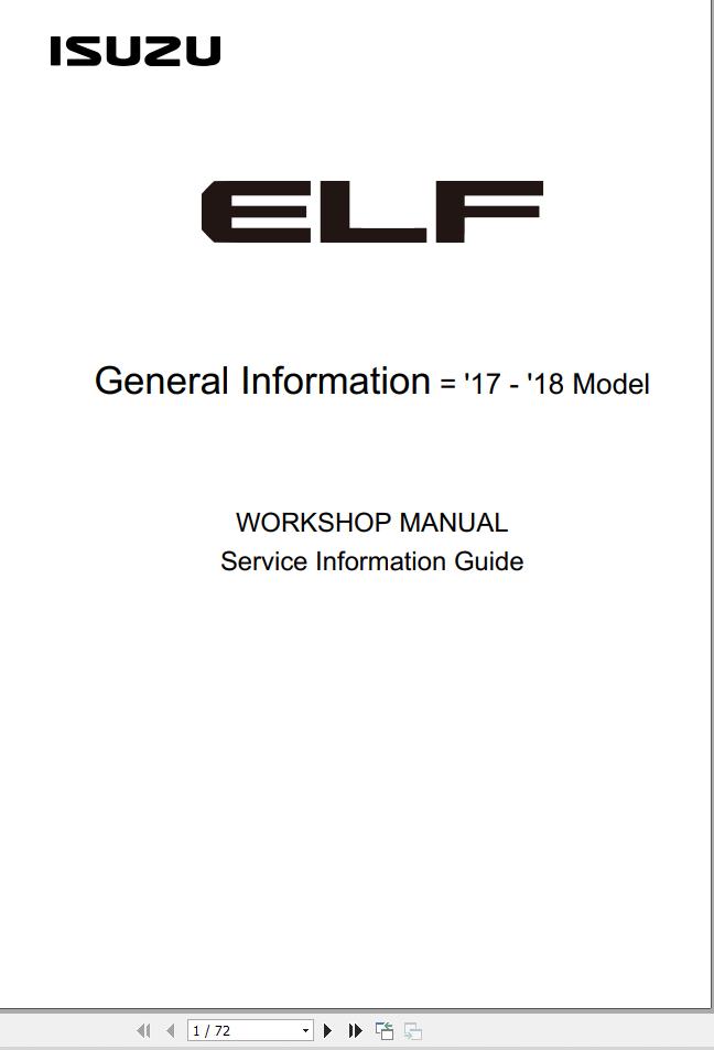 Isuzu Truck ELF Training and Workshop Manual (1)