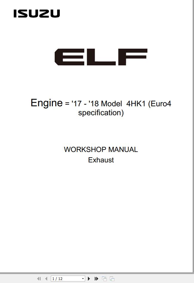 Isuzu Truck ELF Training and Workshop Manual (2)