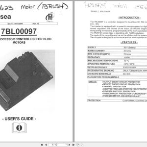 Italsea Microprocessor Control For BLDC Motors 7BL00097 Users Guide (1)