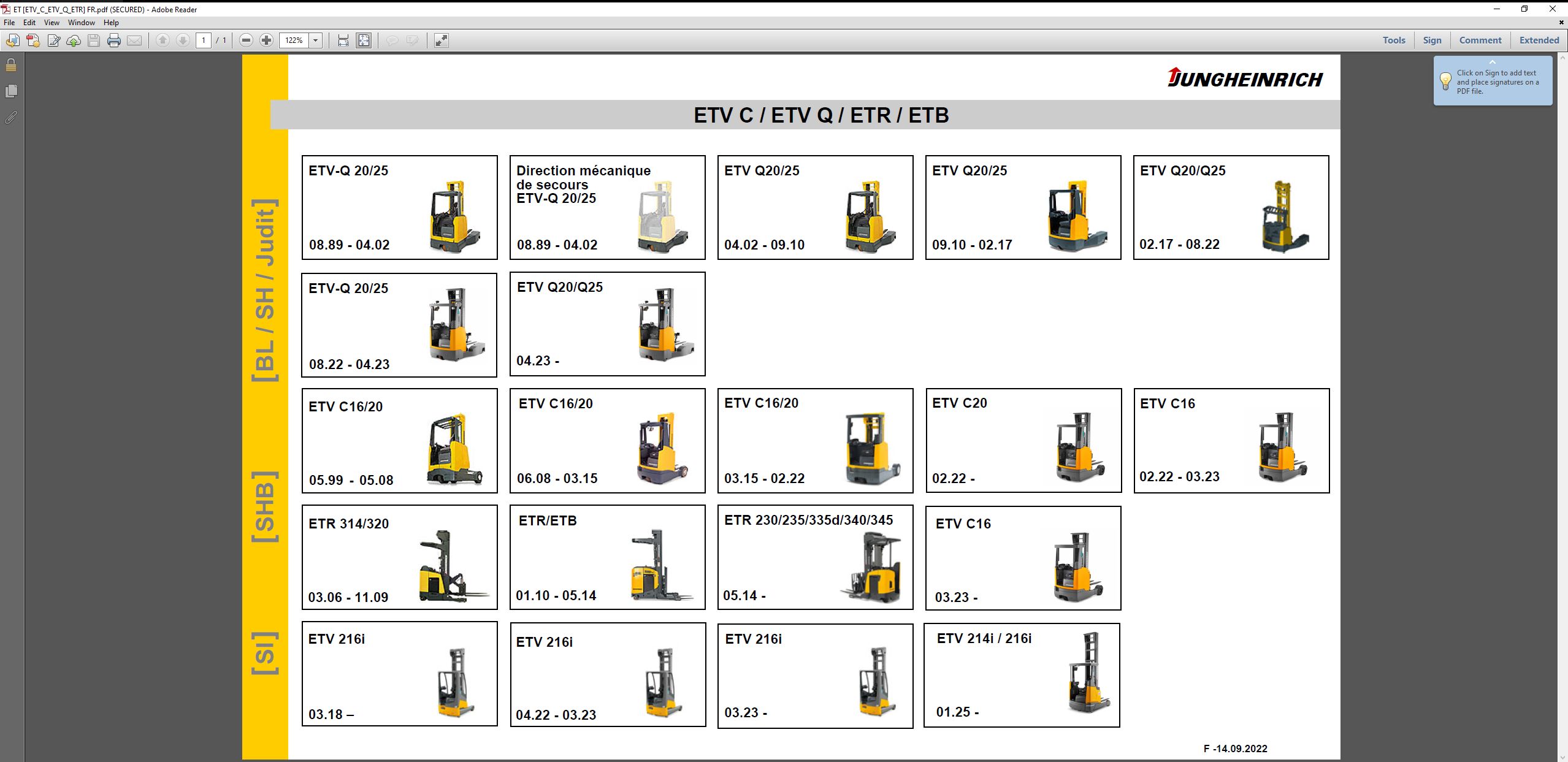 JUNGHEINRICH JETI ForkLift SH v4.37.14 FR14 03.2025 Service Information 3