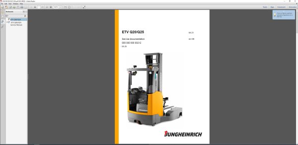 JUNGHEINRICH JETI ForkLift SH v4.37.17 EN17 06.2025 Service Information 6
