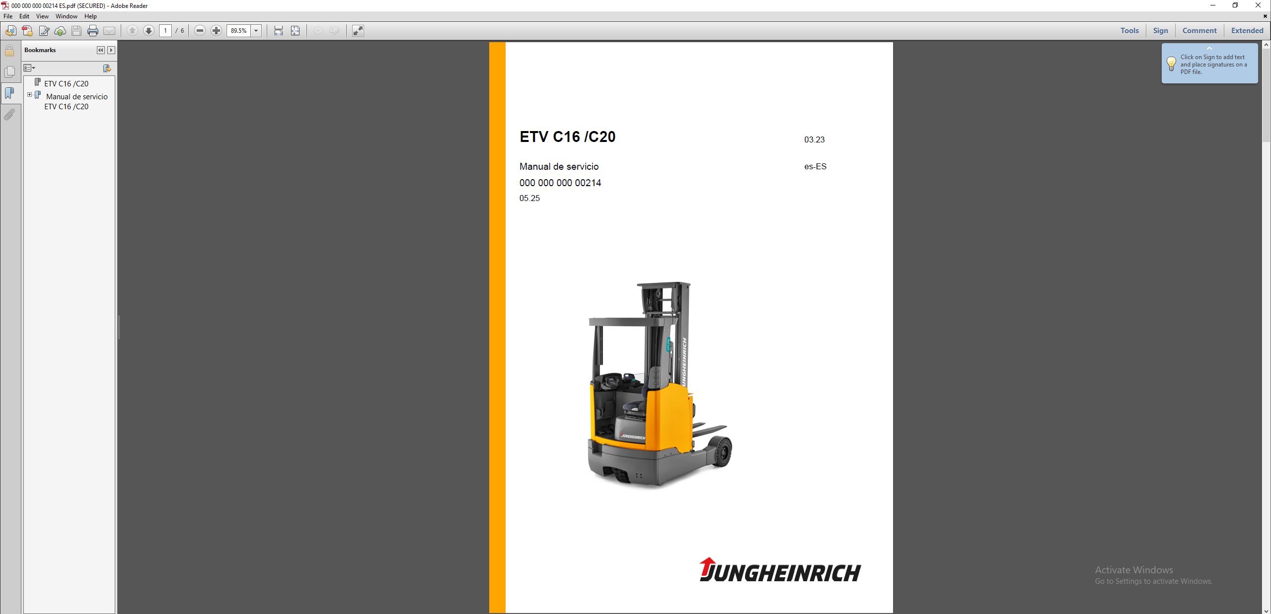 JUNGHEINRICH JETI ForkLift SH v4.37.17 ES17 06.2025 Service Information 5
