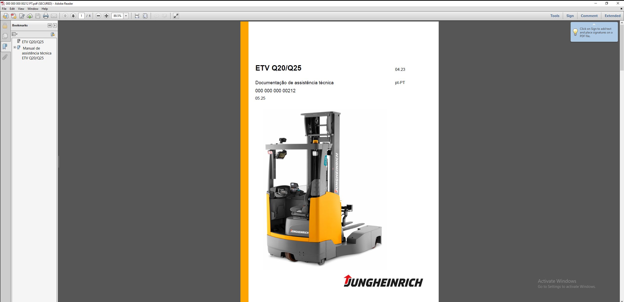 JUNGHEINRICH JETI ForkLift SH v4.37.17 PT17 06.2025 Service Information 5