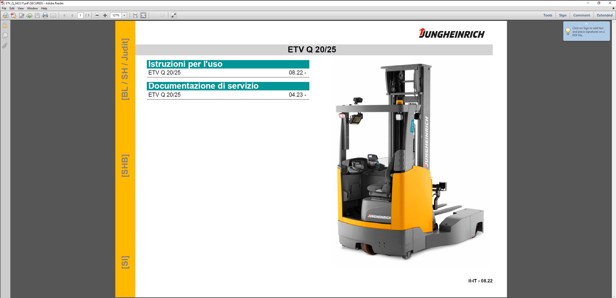 JUNGHEINRICH JETI ForkLift v4.37 IT15 05.2025 Service Information 3
