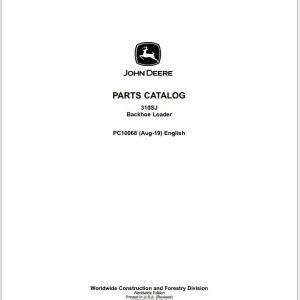 John Deere Backhoe Loader 310SJ Parts Catalog PC10068 (1)