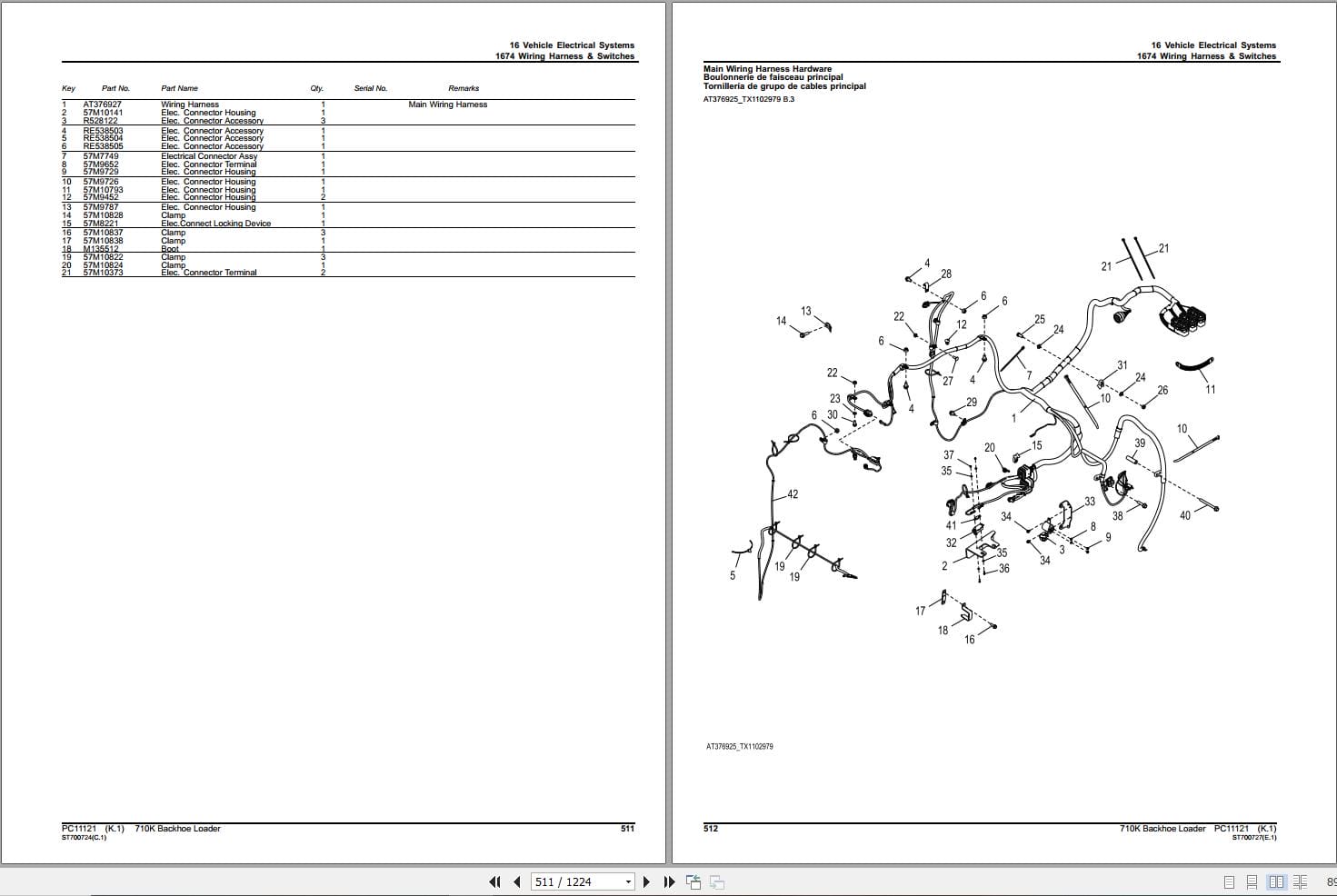 John Deere Backhoe Loader 710K Parts Catalog PC11121 (2)