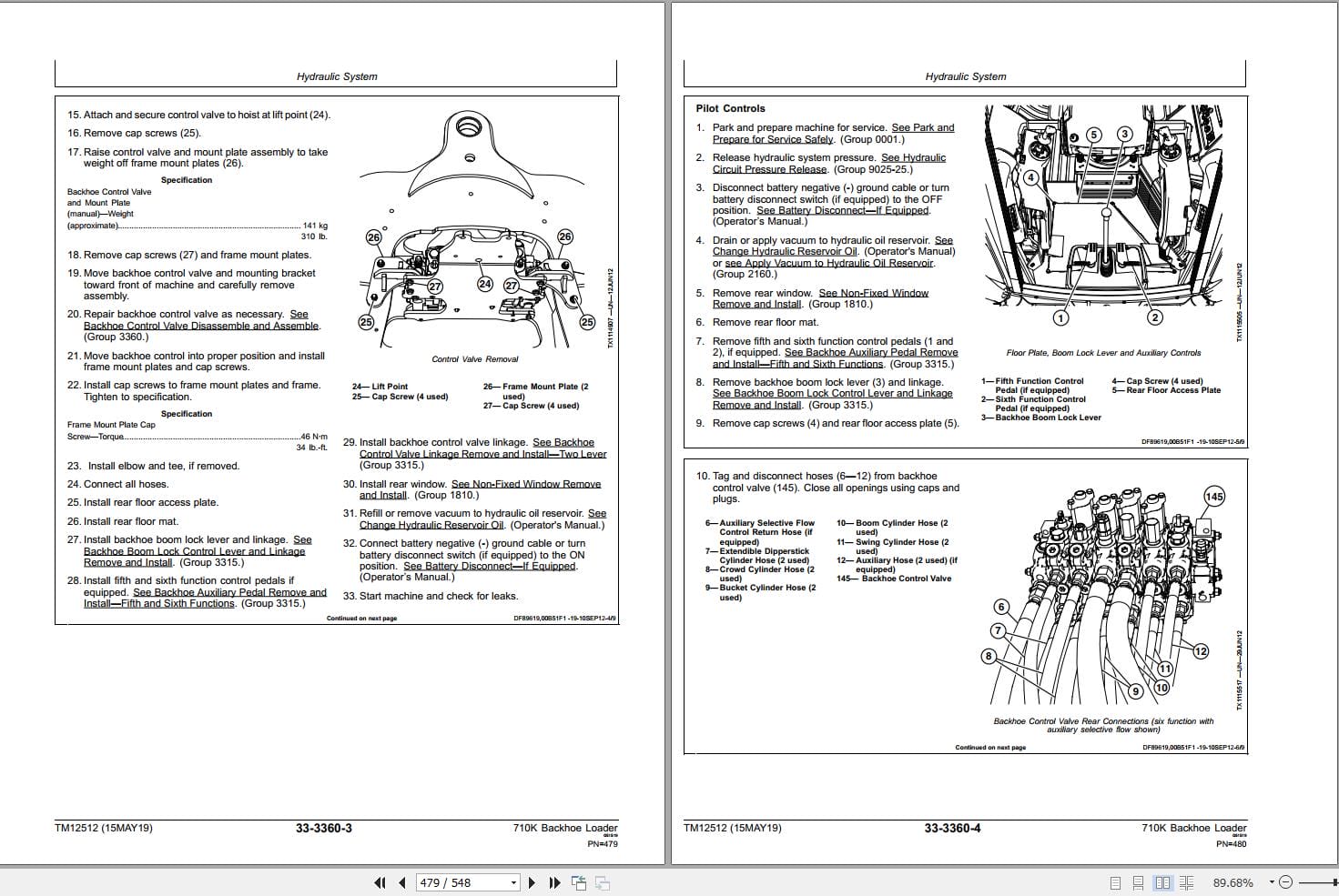 John Deere Backhoe Loader 710K Repair Technical Manual TM12512 (3)