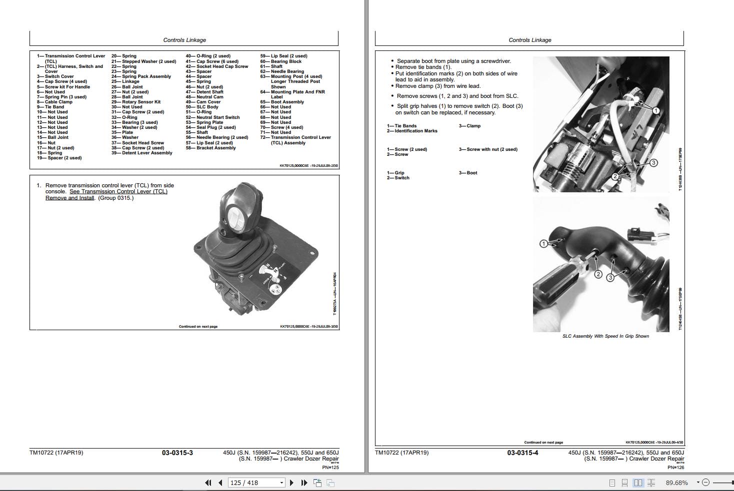 John Deere Crawler Dozer 450J 550J 650J Repair Technical Manual TM10722 2019 (2)
