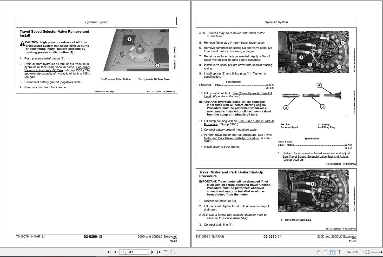 John Deere Excavator 200D 200DLC Repair Technical Manual TM10079 2019 (2)