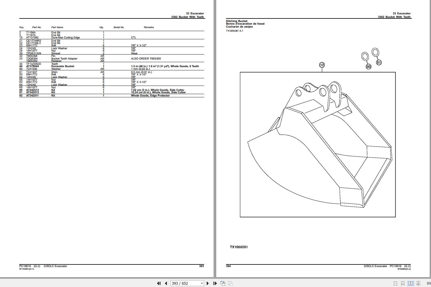 John Deere Excavator 225DLC Parts Catalog PC10016 2019 (2)