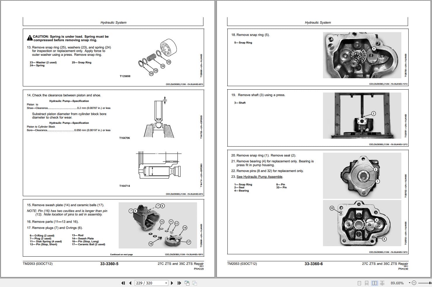 John Deere Excavator 27C ZTS 35C ZTS Repair Technical Manual TM2053 (3)