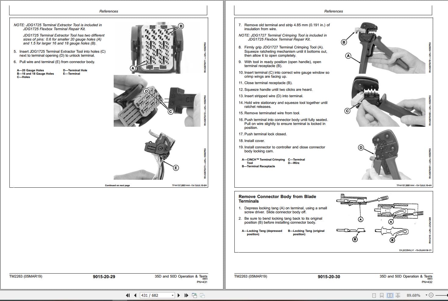 John Deere Excavator 35D 50D Operation & Test Technical Manual TM2263 (2)