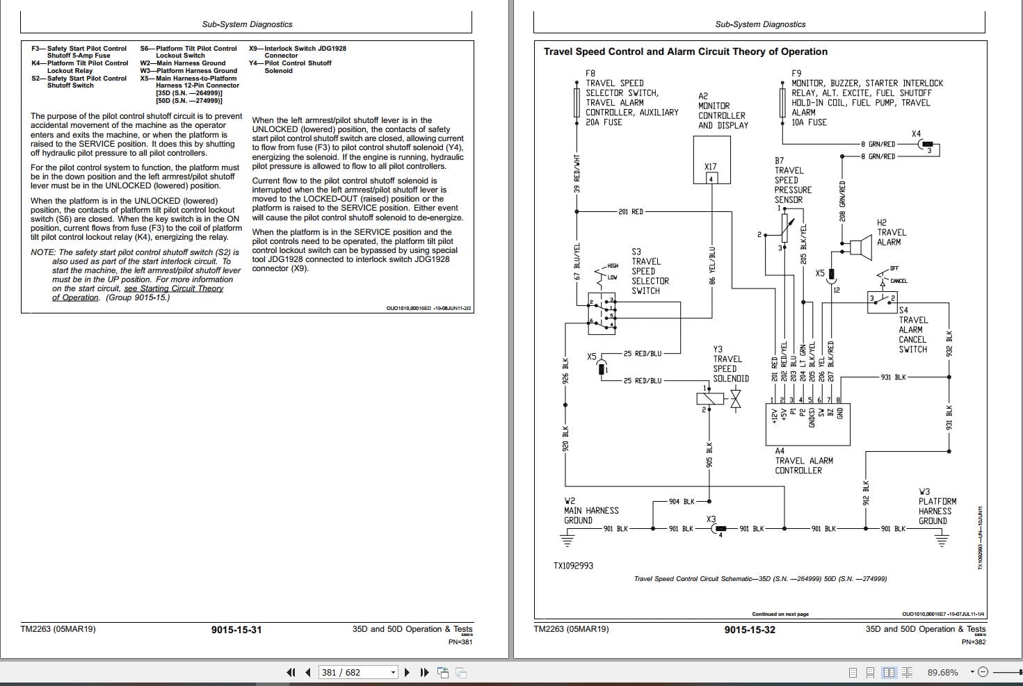 John Deere Excavator 35D 50D Operation & Test Technical Manual TM2263 (3)
