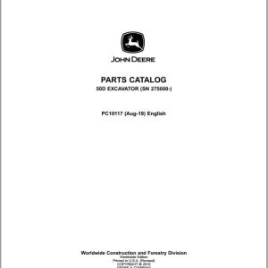 John Deere Excavator 50D Parts Catalog PC10117 (1)