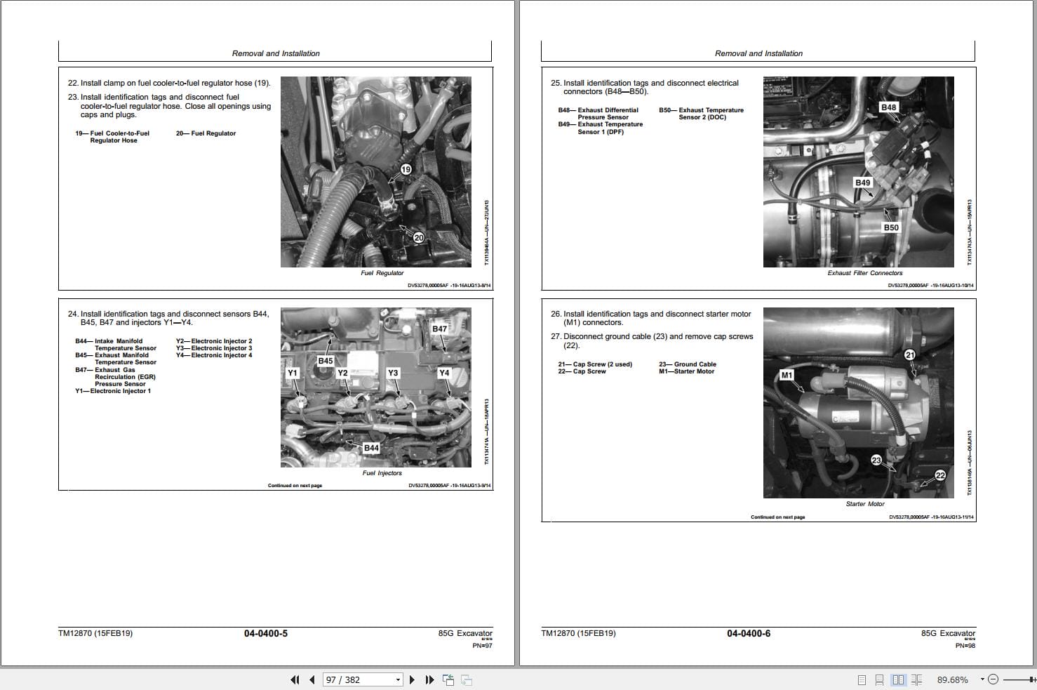 John Deere Excavator 85G Repair Technical Manual TM12870 (2)