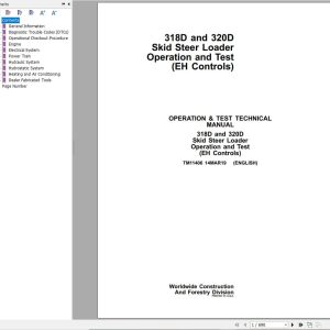 John Deere Loader 318D 320D Operation & Test Technical Manual TM11406 (1)