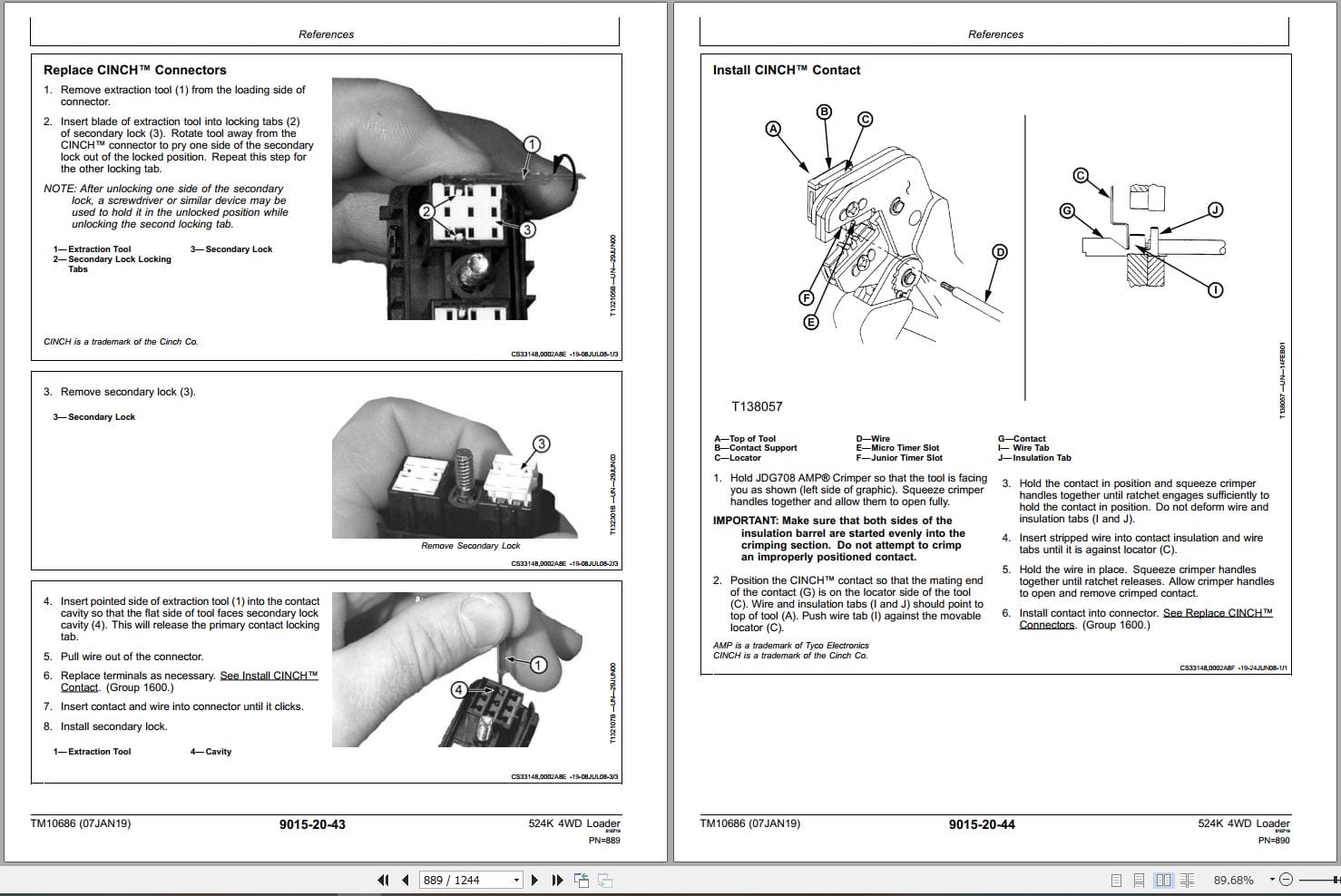 John Deere Loader 524K 4WD Operation & Test Technical Manual TM10686 2019 (3)