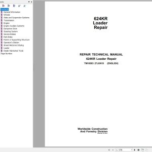 John Deere Loader 624KR Repair Technical Manual TM10693 (1)