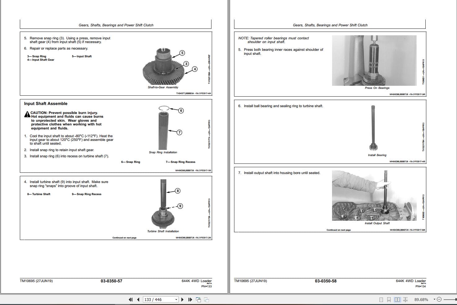 John Deere Loader 644K 4WD Repair Technical Manual TM10695 2019 (2)