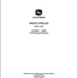 John Deere Loader 644K Parts Catalog PC11253 (1)