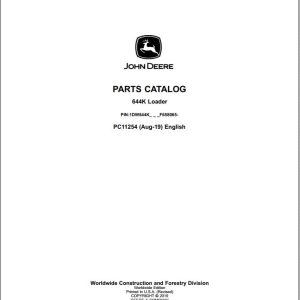 John Deere Loader 644K Parts Catalog PC11254 (1)