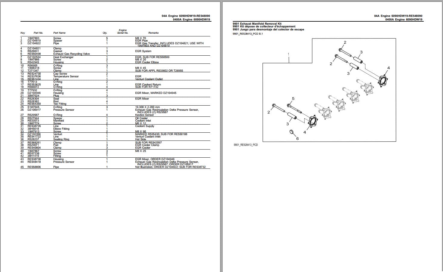John Deere Loader 644K Parts Catalog PC11254 (2)